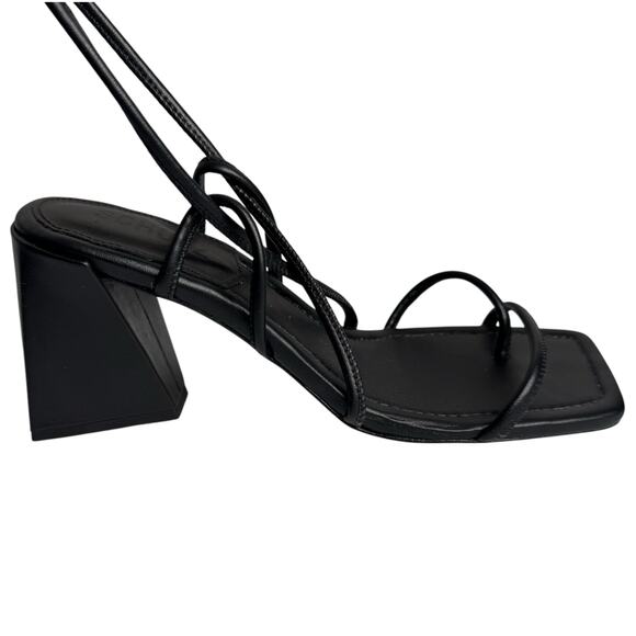 Schutz Fernanda Strappy Wrap Around Ankle Sandal in Black - Size 7.5 - Picture 2 of 8